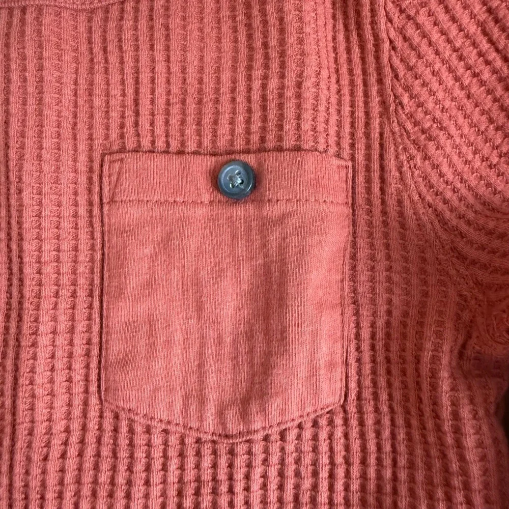 SALE Old Navy Waffle Knit Pocket‎ Long Sleeve Shirt Elbow Patches Rust 5T